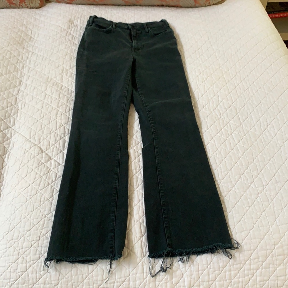 Mother denim dark gray black wash